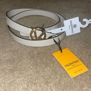 Womens Size L Crème Valentino Baby Logo Belt